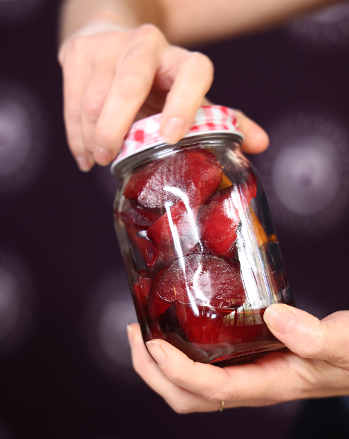 Pickled Queen Garnet Plum Slices